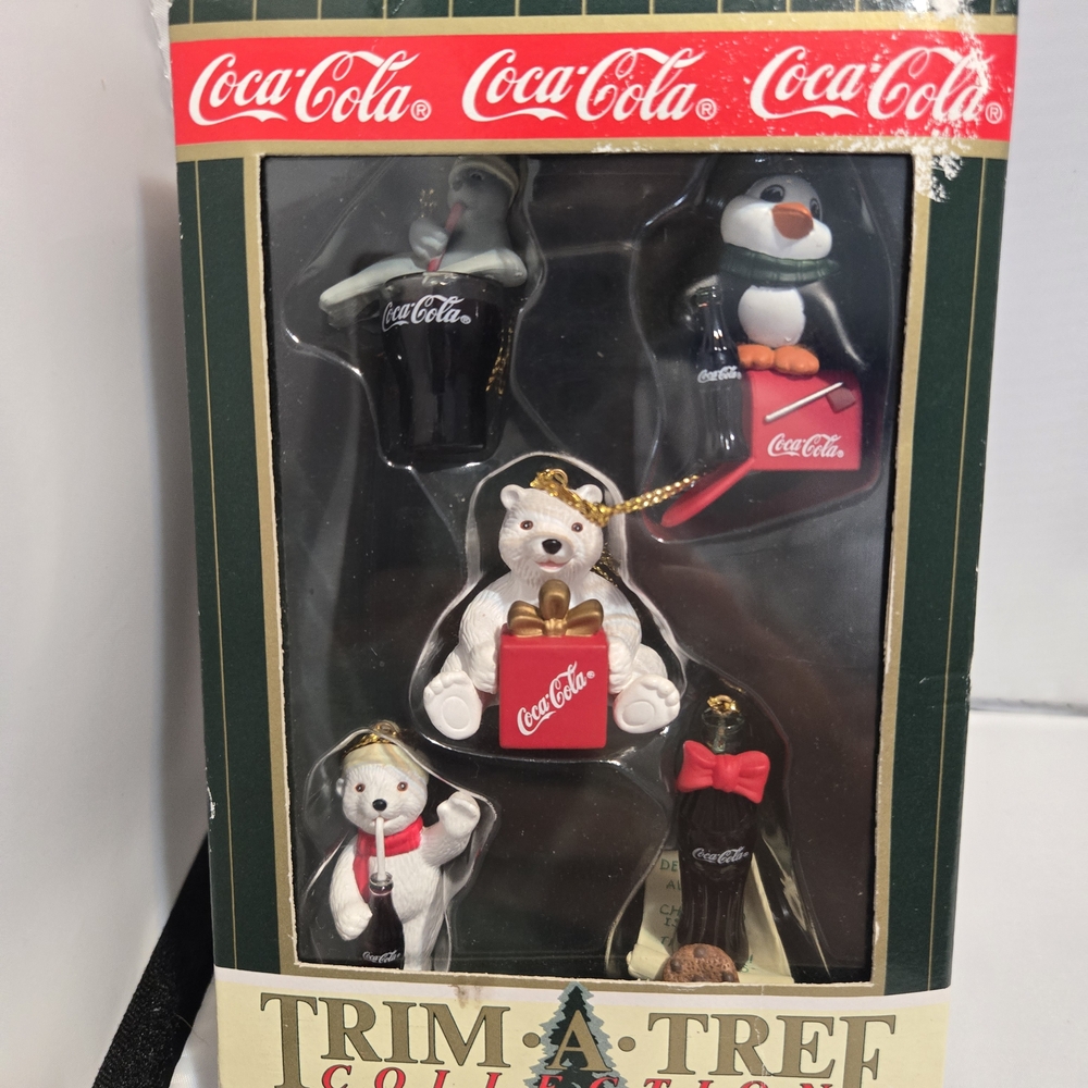 1998 Coca-Cola Trim a Tree Collection Mini Christmas Ornaments.